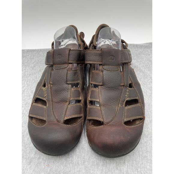 Dunham Mens 13 B Leather Casual Slip On Fisherman Sandals Shoes Beach Adjustable - Picture 7 of 12